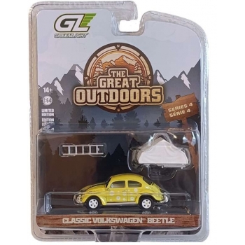 Greenlight 1:64 Classic Volkswagen Beetle with Camp'otel Cartop Sleeper Tent